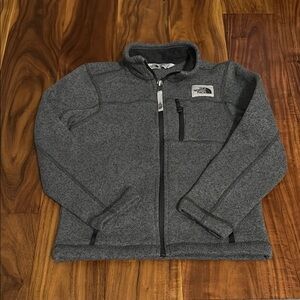 The North Face Kids Gray Full-Zip Fleece Jacket